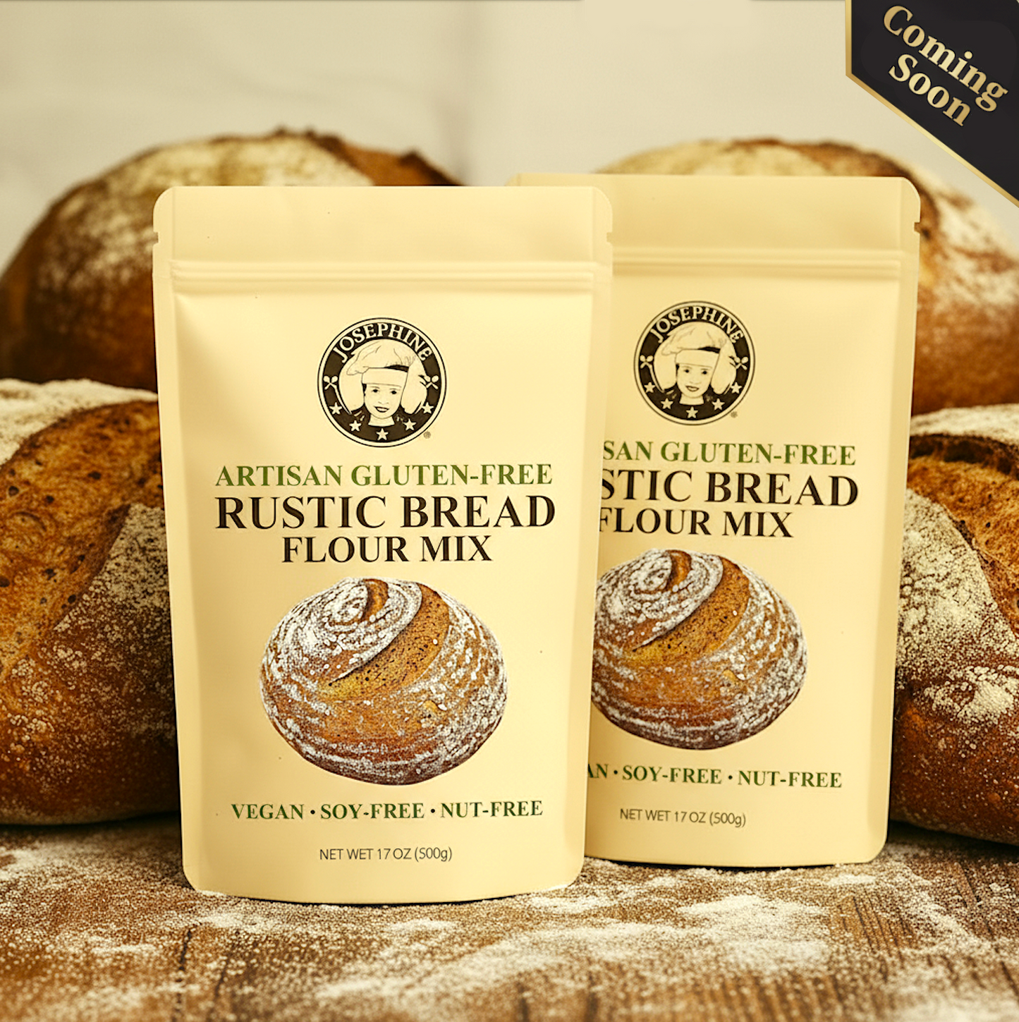 2 x Artisan Gluten-free Rustic Bread Mixes - Vegan, Oat-free, Soy-free, Nut-free