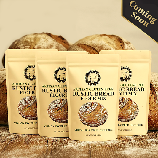 4 x Artisan Gluten-free French Rustic Bread Mix - Vegan, Oat-free, Soy-free, Nut-free