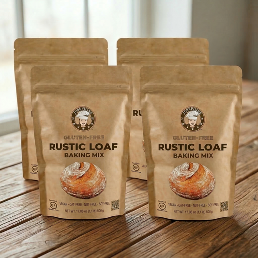 4 x Artisan Gluten-free French Rustic Bread Mix - Vegan, Oat-free, Soy-free, Nut-free